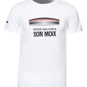 Camiseta Fanswear Estadi Mallorca Son Moix Blanca Niño