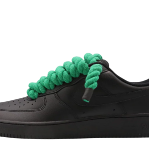 Nike Air Force 1 «Black & Bright Lime Green Braid»