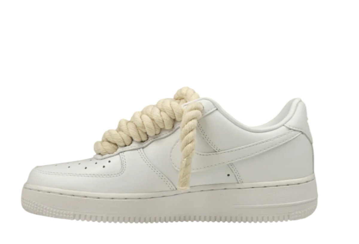 Nike Air Force 1 «White & Yellowish White Braid» - Imagen 2